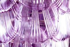 Pink Shell Murano Glass Huge Chandelier 1980 - 1587449