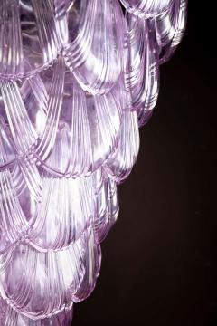 Pink Shell Murano Glass Huge Chandelier 1980 - 1587460