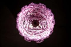 Pink Shell Pair of Murano Glass Huge Chandelier 1980 - 1489521