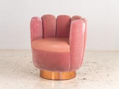 Pink Velvet and Leather Swivel Chair Sketch Restaurant London 2014 - 3915721