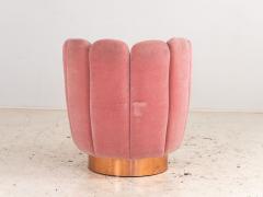 Pink Velvet and Leather Swivel Chair Sketch Restaurant London 2014 - 3915723