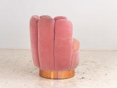 Pink Velvet and Leather Swivel Chair Sketch Restaurant London 2014 - 3915724