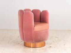 Pink Velvet and Leather Swivel Chair Sketch Restaurant London 2014 - 3915725