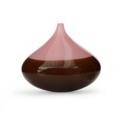Pink and Brown Glass Bud Vase - 4742148