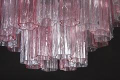 Pink and Ice Color Large Italian Murano Glass Tronchi Chandelier - 2471538