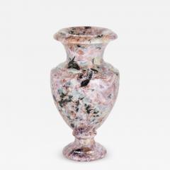 Pink and green variegated onyx Russian urn shaped vase - 2861921