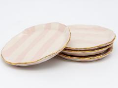 Pink and white Petit dish with gilding - 2002143