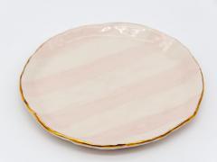 Pink and white Petit dish with gilding - 2002145