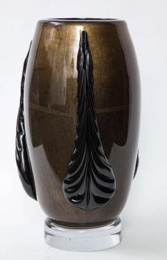 Pino Signoretto Black Gold Murano Glass Vases - 836809