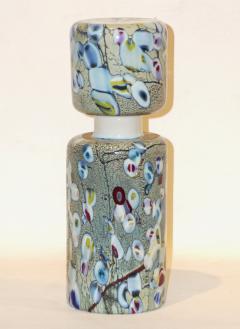 Pino Signoretto Pino Signoretto 1980s Pair of Silver Green Blue Yellow Red Murano Glass Bottles - 625034