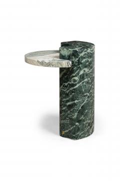 Piotr Dabrowa for Serafini Italian Contemporary Verde Alpi Marble End Side Table - 4605418