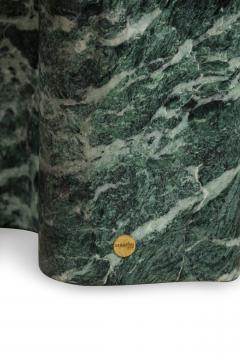 Piotr Dabrowa for Serafini Italian Contemporary Verde Alpi Marble End Side Table - 4605424