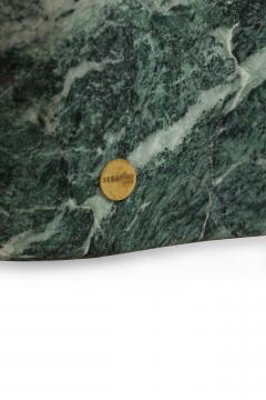 Piotr Dabrowa for Serafini Italian Contemporary Verde Alpi Marble End Side Table - 4605425