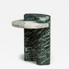 Piotr Dabrowa for Serafini Italian Contemporary Verde Alpi Marble End Side Table - 4619562