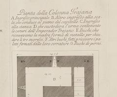 Piranesi Italian Engraving of Cross Section of Column of Trajan - 3068171