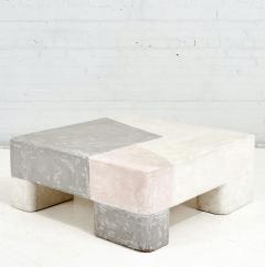 Plaster Coffee Table Postmodern Grey Pink White 1970 - 2650011