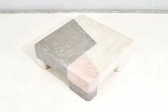 Plaster Coffee Table Postmodern Grey Pink White 1970 - 2650015