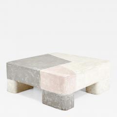 Plaster Coffee Table Postmodern Grey Pink White 1970 - 2651768