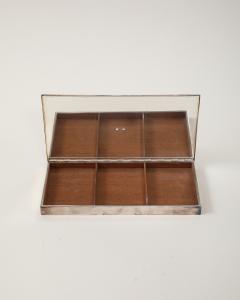 Plated Silver Box with Double Horse Head Decoration by Hermes Italy c 1955 - 4210591