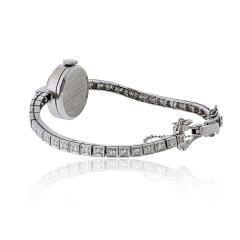 Platinum 1 50cttw Antique Round Dial Manual Diamond Watch - 4415832