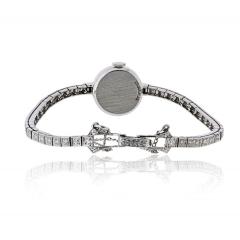 Platinum 1 50cttw Antique Round Dial Manual Diamond Watch - 4415834