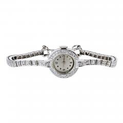 Platinum 1 50cttw Antique Round Dial Manual Diamond Watch - 4419201