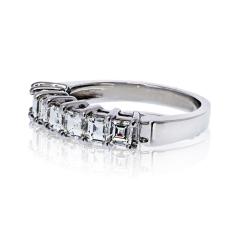 Platinum 1 75cttw Square Emerald Cut Diamond Wedding Band - 4232117
