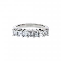 Platinum 1 75cttw Square Emerald Cut Diamond Wedding Band - 4235689