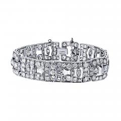 Platinum 10 00cttw Vintage Diamond Bracelet - 4545138