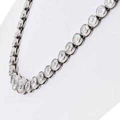 Platinum 15 10ct Old European Cut Diamond Necklace - 4359102