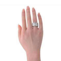 Platinum 16 25cttw Asscher Cut Three Row Diamond Eternity Ring - 4442339