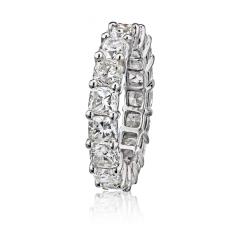 Platinum 17 Cushion Cuts approx 6 00 cttw Diamond Eternity Band - 4222739