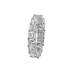 Platinum 17 Cushion Cuts approx 6 00 cttw Diamond Eternity Band - 4225490