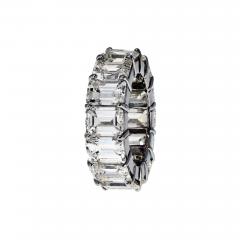 Platinum 18 00cttw Emerald Cut Diamond Eternity Ring - 3984998