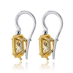 Platinum 18K Yellow Gold 2 01 FYFC SI1 GIA Earrings - 4446494