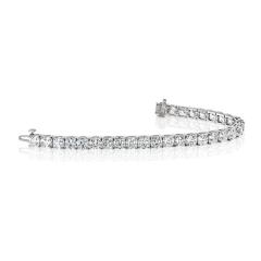 Platinum 26 55cttw Old Mine Cut GIA Diamond Tennis Bracelet - 4511146