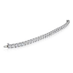Platinum 26 55cttw Old Mine Cut GIA Diamond Tennis Bracelet - 4511149