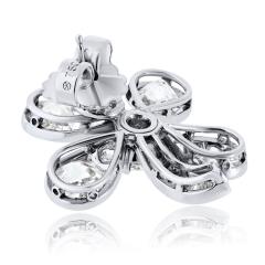 Platinum 4 Leaf Clover Style 8 67cts Old Euro Diamond Earrings - 4648712