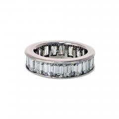 Platinum 5 00cttw Emerald Cut Diamond Channel Set Eternity Band - 4015454