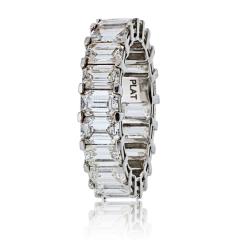 Platinum 6 60cttw Emerald Cut Diamond Eternity Band - 4415836