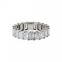 Platinum 6 60cttw Emerald Cut Diamond Eternity Band - 4419202