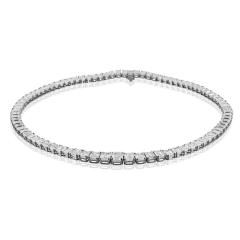 Platinum 79 26cttw Emerald Cut Diamond GIA Necklace - 4762168