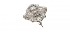 Platinum And 14K Gold 2 75 Carat Old European Cut Edwardian Brooch - 3500003