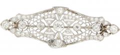 Platinum And 14K Gold 2 75 Carat Old European Cut Edwardian Brooch - 3500004