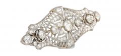 Platinum And 14K Gold 2 75 Carat Old European Cut Edwardian Brooch - 3500018