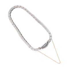 Platinum Art Deco Diamond Blue Stone Bracelet - 4715123