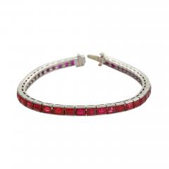 Platinum Bracelet with Rubies - 1242205