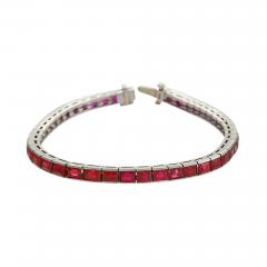 Platinum Bracelet with Rubies - 1242205