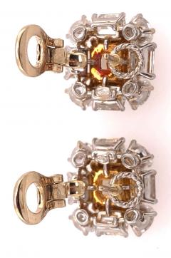 Platinum Colored Diamond and Diamond Ear Studs 12 72 Carat Total Diamond Weight - 2600573