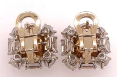 Platinum Colored Diamond and Diamond Ear Studs 12 72 Carat Total Diamond Weight - 2600575